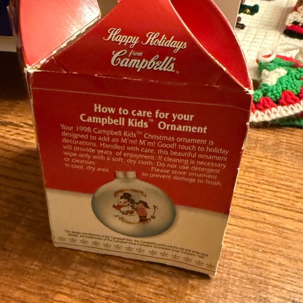 66. Vintage 1998 Campbell's collectors, edition ornament and original box. - Picture 3 of 6